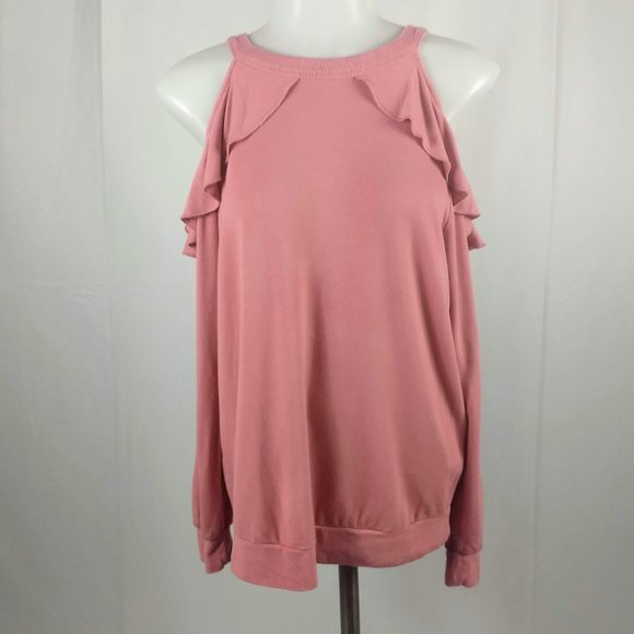 Express One Eleven Size Small Blouse Sweater Pink - Picture 2 of 9